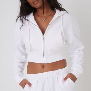 Cropped Zip Hoodie